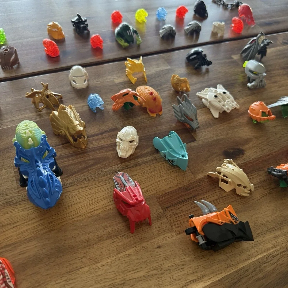 LEGO BIONICLE Hero Factory Bulk Lot of Masks Brains Parts Pieces SEE PICTURES!